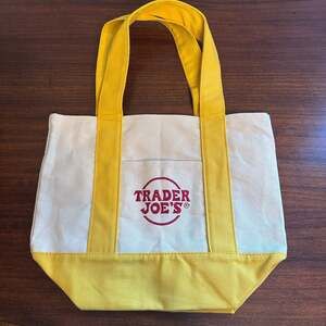 Trader Joe's Limited Edition Pastel Mini Canvas Tote Bag 2025 Coquette Utility